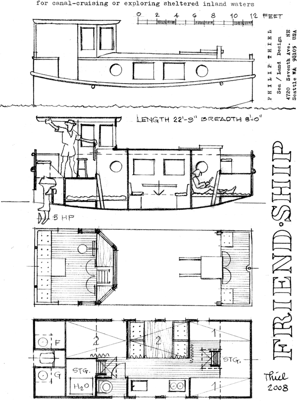  Phillip Thiel's Friendship Canal Boat, she makes a great Shanty Boat