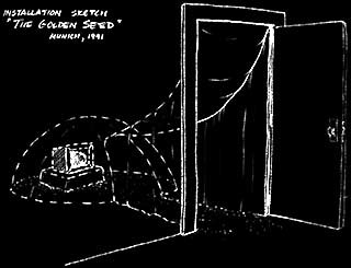 Golden Seed installation sketch