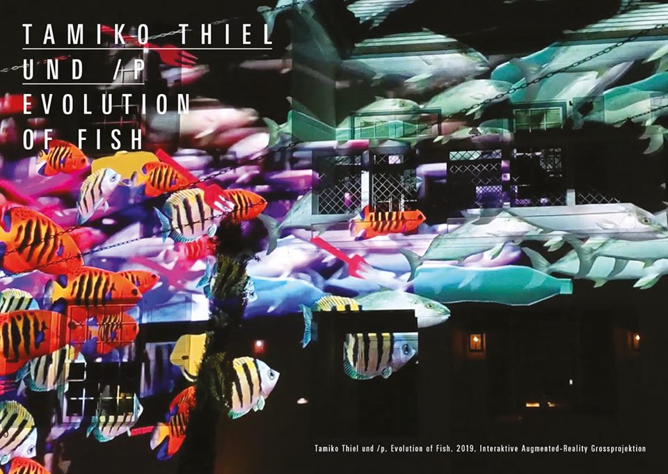 Evolution of Fish augmented reality installation