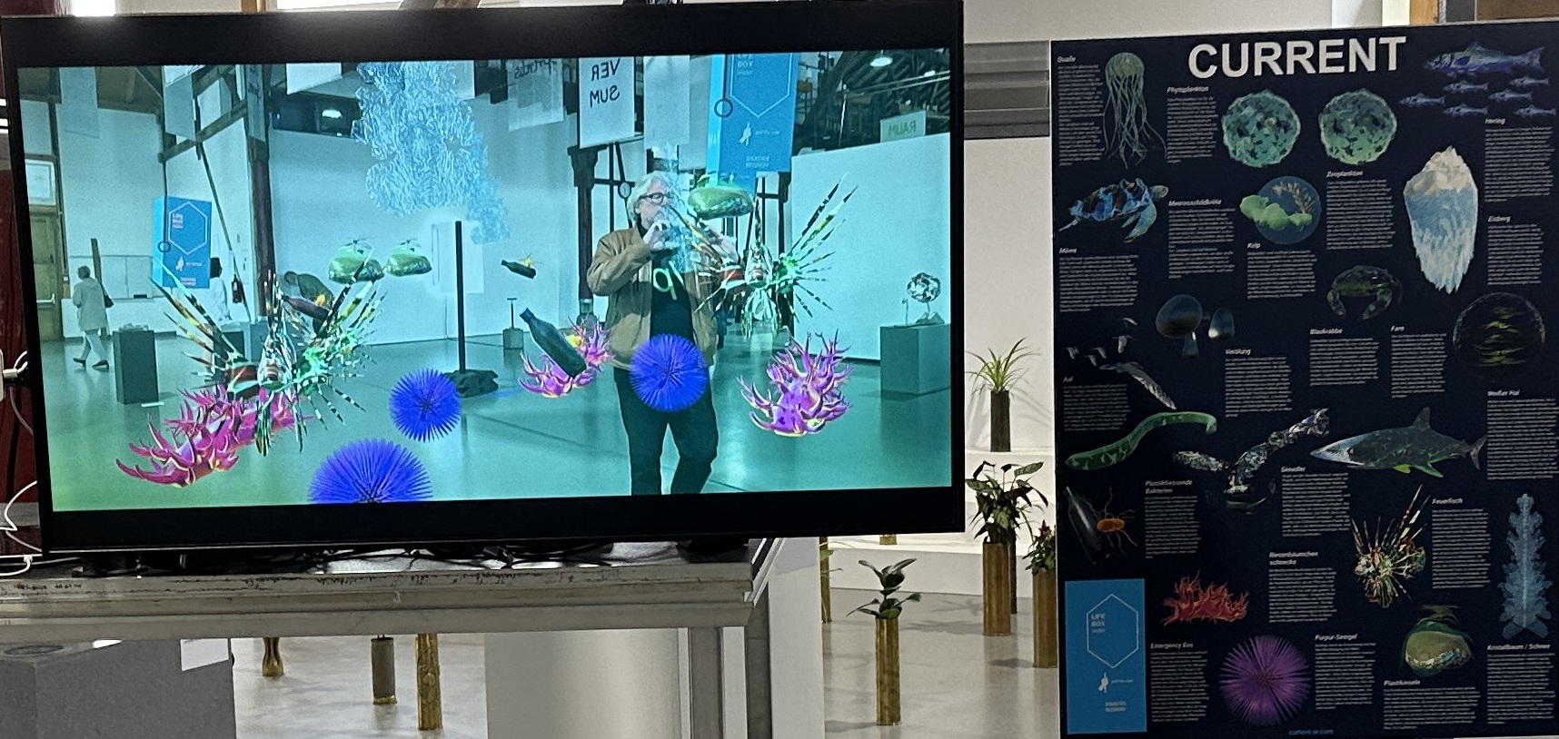 CURRENT, Interactive Augmented Reality Sound Installation by
				She's Excited!, Anke Schiemann and /p, 2024