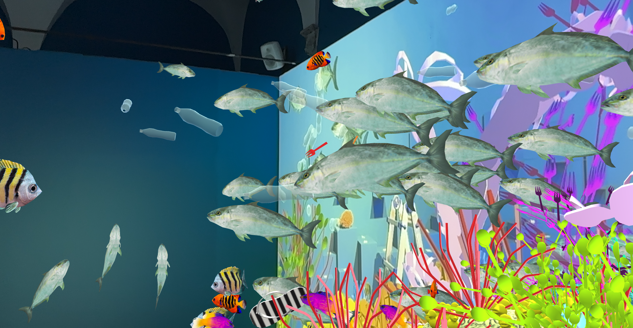 Enter the Plastocene, AR installation by Tamiko Thiel and /p, 2021