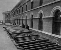 Captured cannon on display